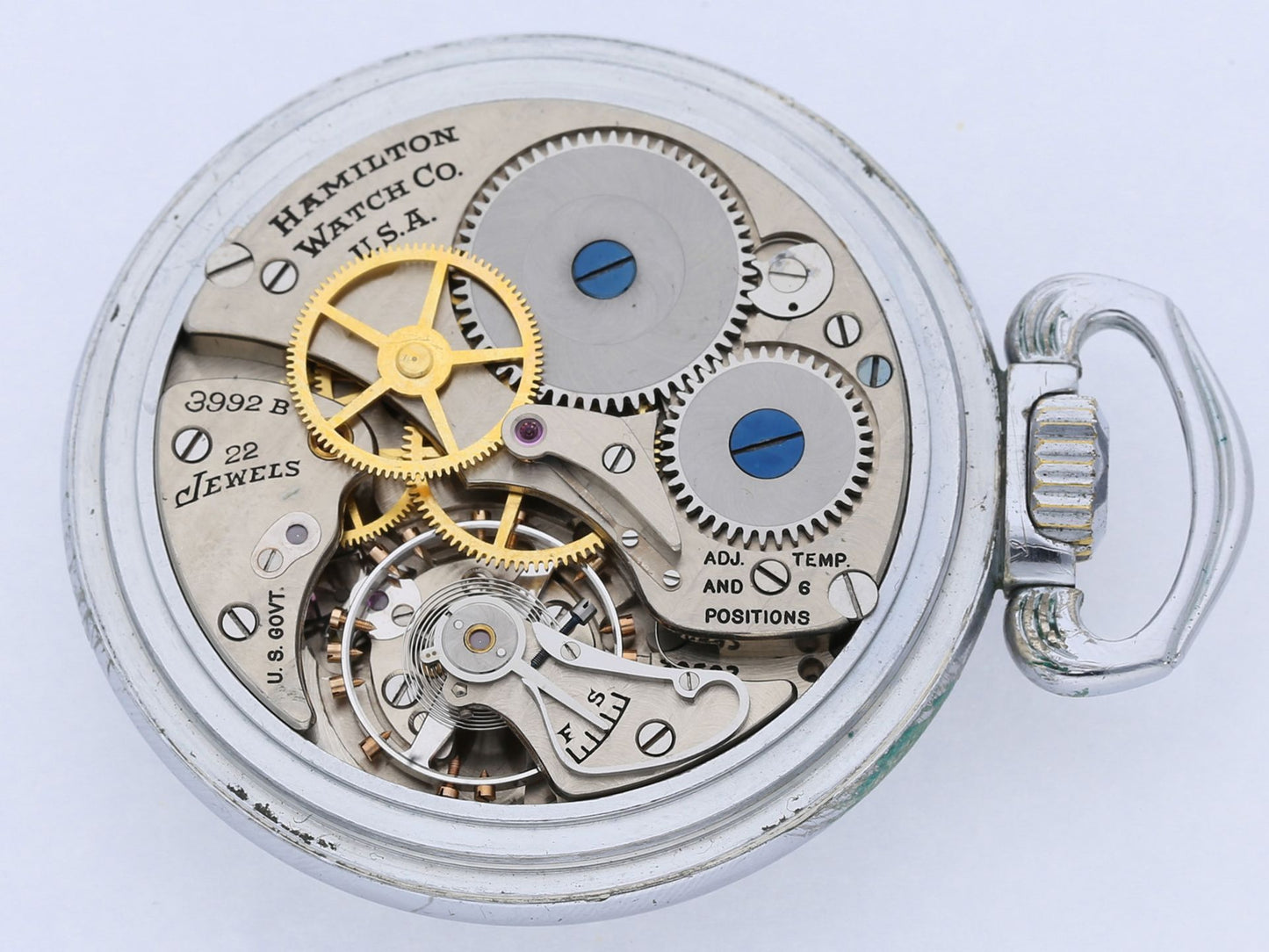 Hamilton Schiffs Marine Chronometer 3992 B Navigation Master Watch 1942 6 ADJ