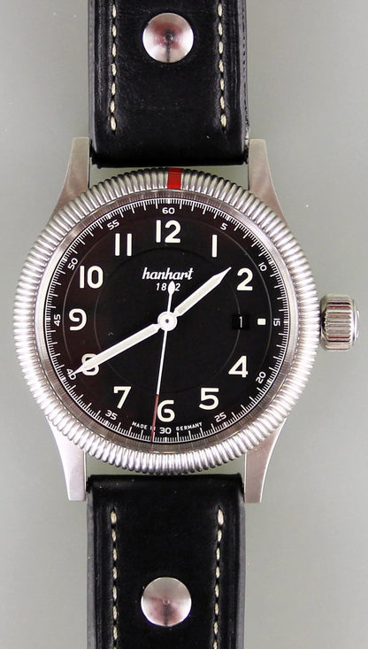 Hanhart Luxury Military Pioneer One Automatic Pilot's Watch Men's in Original Box
