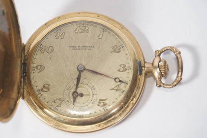 Seltenste Carl W. Höhnel Glashütte Taschenuhr Glashütter Bauart ca. 1930