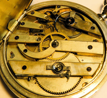 Tobias &amp; Co Roulet Liverpool Railway Time Keeper Half Hunter Railway Clock 1820