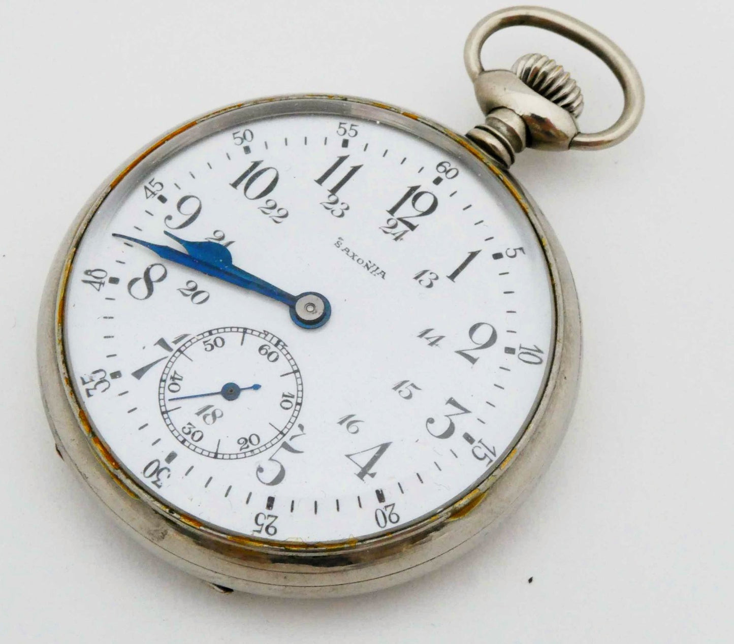 Saxonia Dresden Gruna Költzsch große Eisenbahneruhr ca. 1920 Junghans 33 b Werk