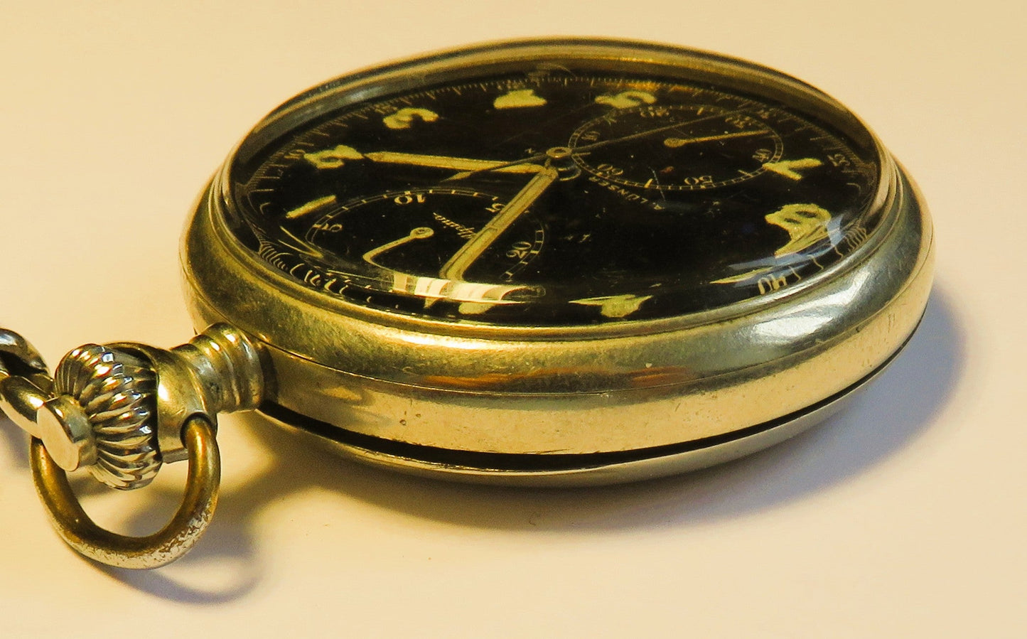 Alpina A. Lünser Berlin Reichs 100.000 Mann Wehr Deckuhr Chronograph Artillerie - Sammler - Uhren