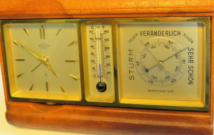 Angelus Stolz Freres Sentry Cal 957 Wetterstation Barometer Tischuhr Thermometer - Sammler - Uhren