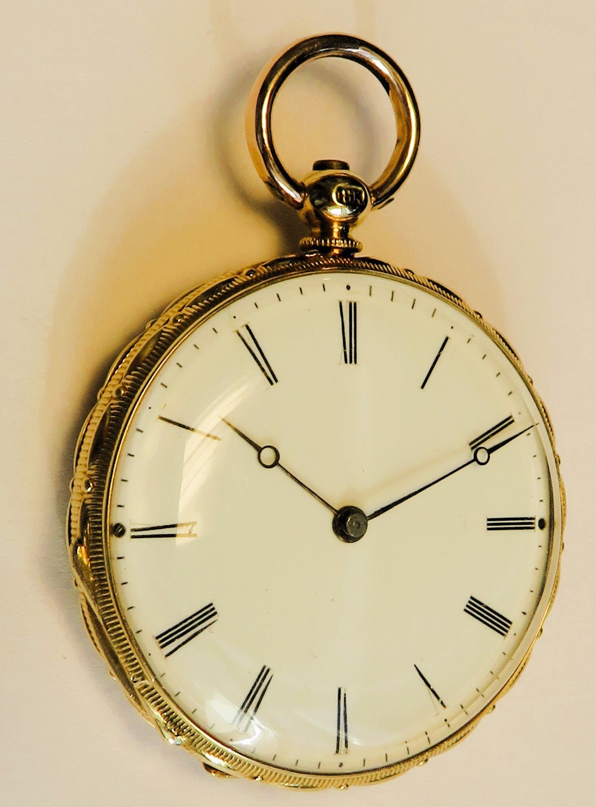 Antike Colondre & Schnee Geneve 18K Gold TU mit Emaile Lupenmalerei Diamant verm. Unikat - Sammler - Uhren