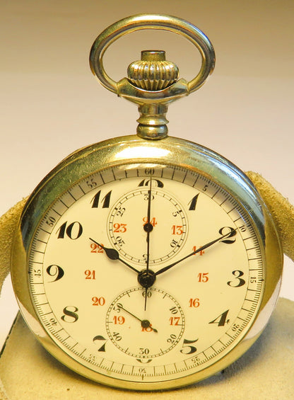 Auricoste franz. Militär Schaltrad Chronograph 1.iere Qualitée Ministre de la Guerre in OVP - Sammler - Uhren