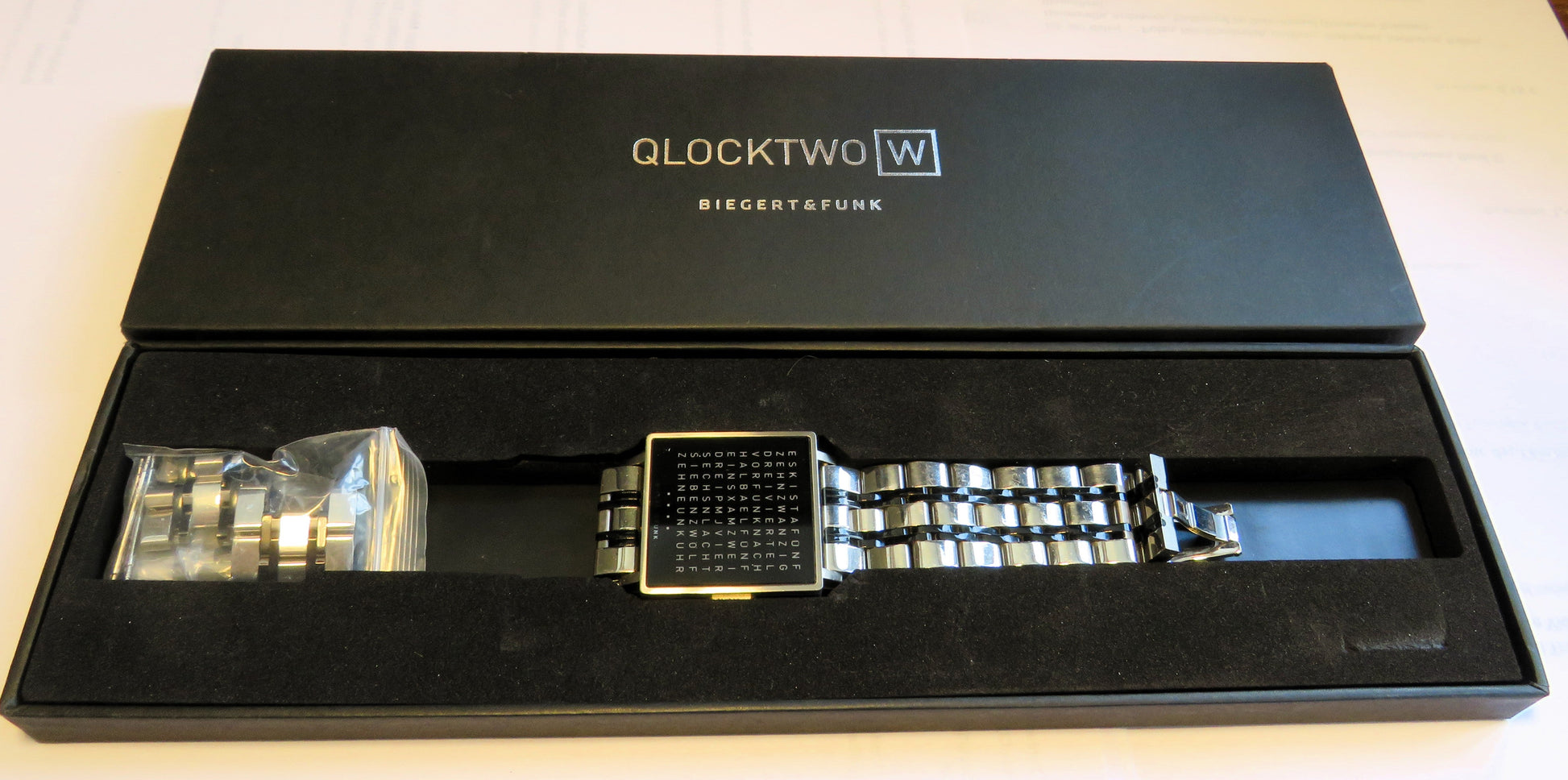 Biegert & Funk Clocktwo W 001 Armbanduhr - Uhr die Uhrzeit schreibt - Fullset! - Sammler - Uhren