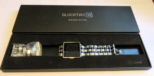 Biegert & Funk Clocktwo W 001 Armbanduhr - Uhr die Uhrzeit schreibt - Fullset! - Sammler - Uhren