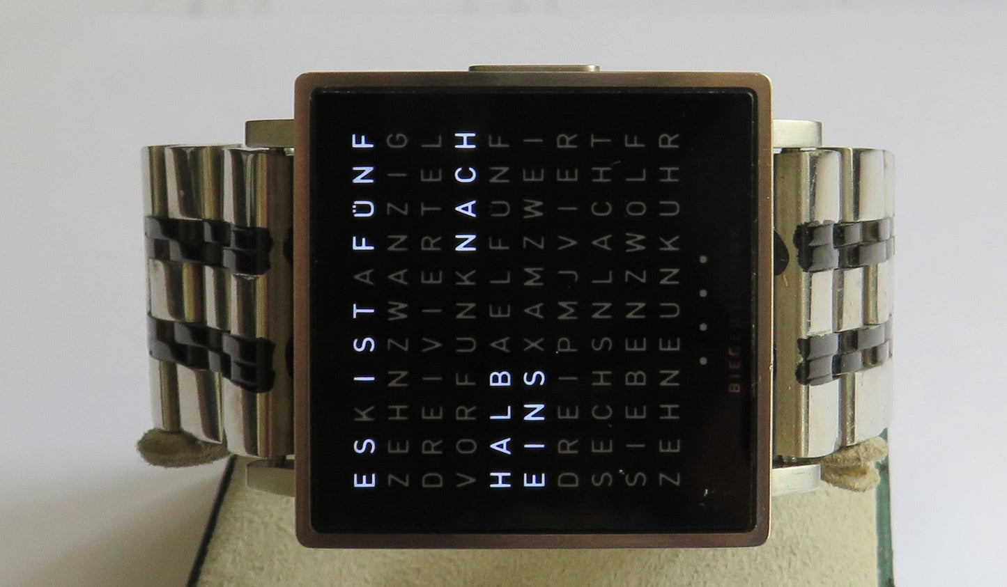 Biegert & Funk Clocktwo W 001 Armbanduhr - Uhr die Uhrzeit schreibt - Fullset! - Sammler - Uhren