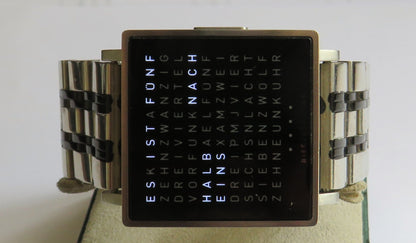 Biegert & Funk Clocktwo W 001 Armbanduhr - Uhr die Uhrzeit schreibt - Fullset! - Sammler - Uhren