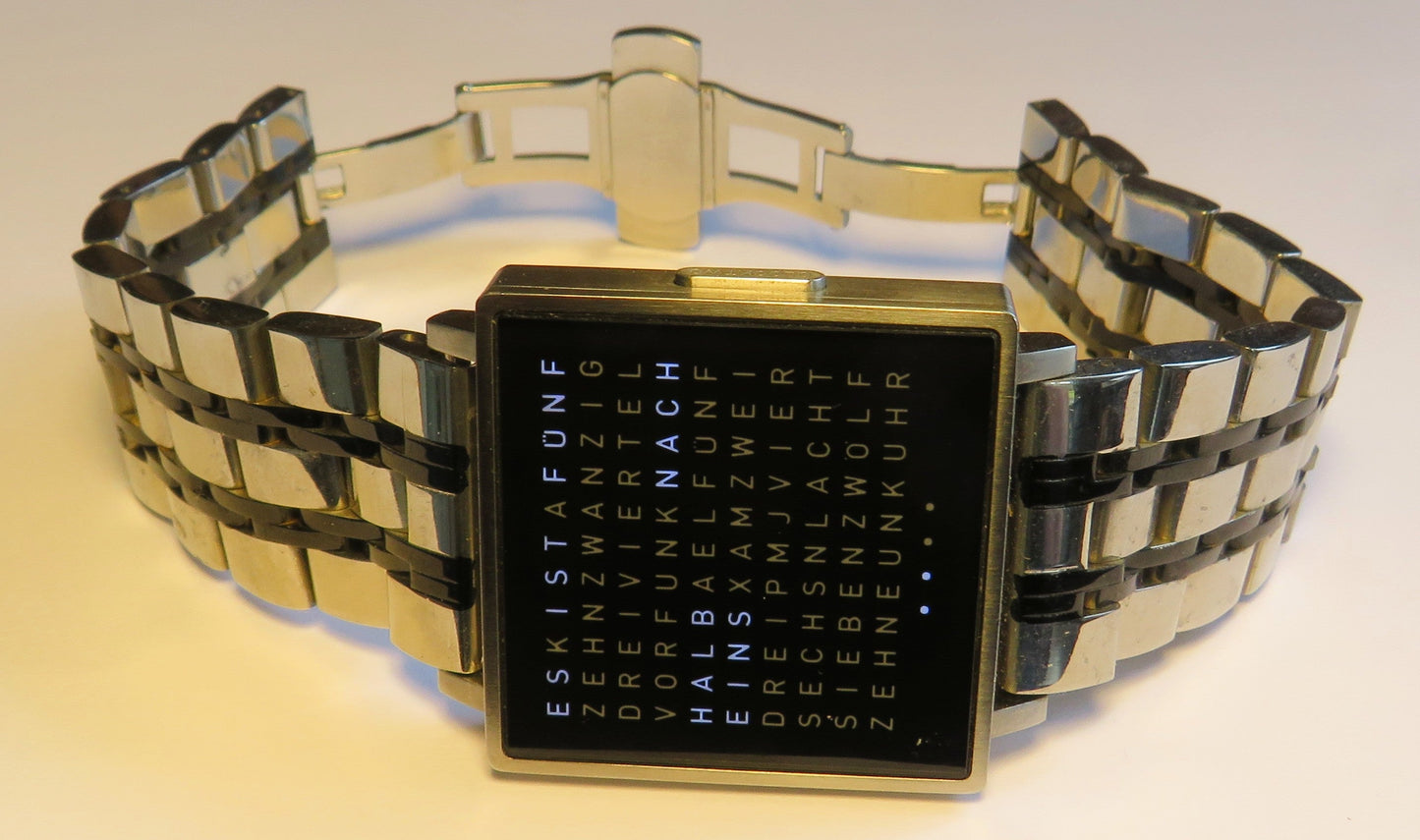 Biegert & Funk Clocktwo W 001 Armbanduhr - Uhr die Uhrzeit schreibt - Fullset! - Sammler - Uhren