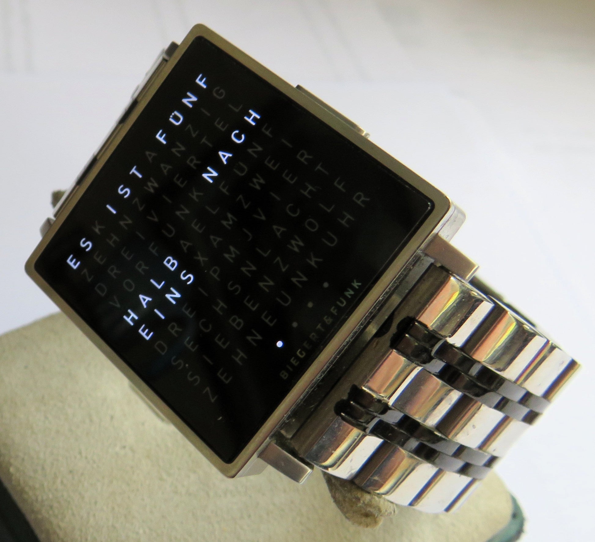 Biegert & Funk Clocktwo W 001 Armbanduhr - Uhr die Uhrzeit schreibt - Fullset! - Sammler - Uhren