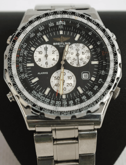 Breitling Navitimer Jupiter Pilot Quarz / Alarm Chronograph Fliegeruhr ca. 1985 - Sammler - Uhren
