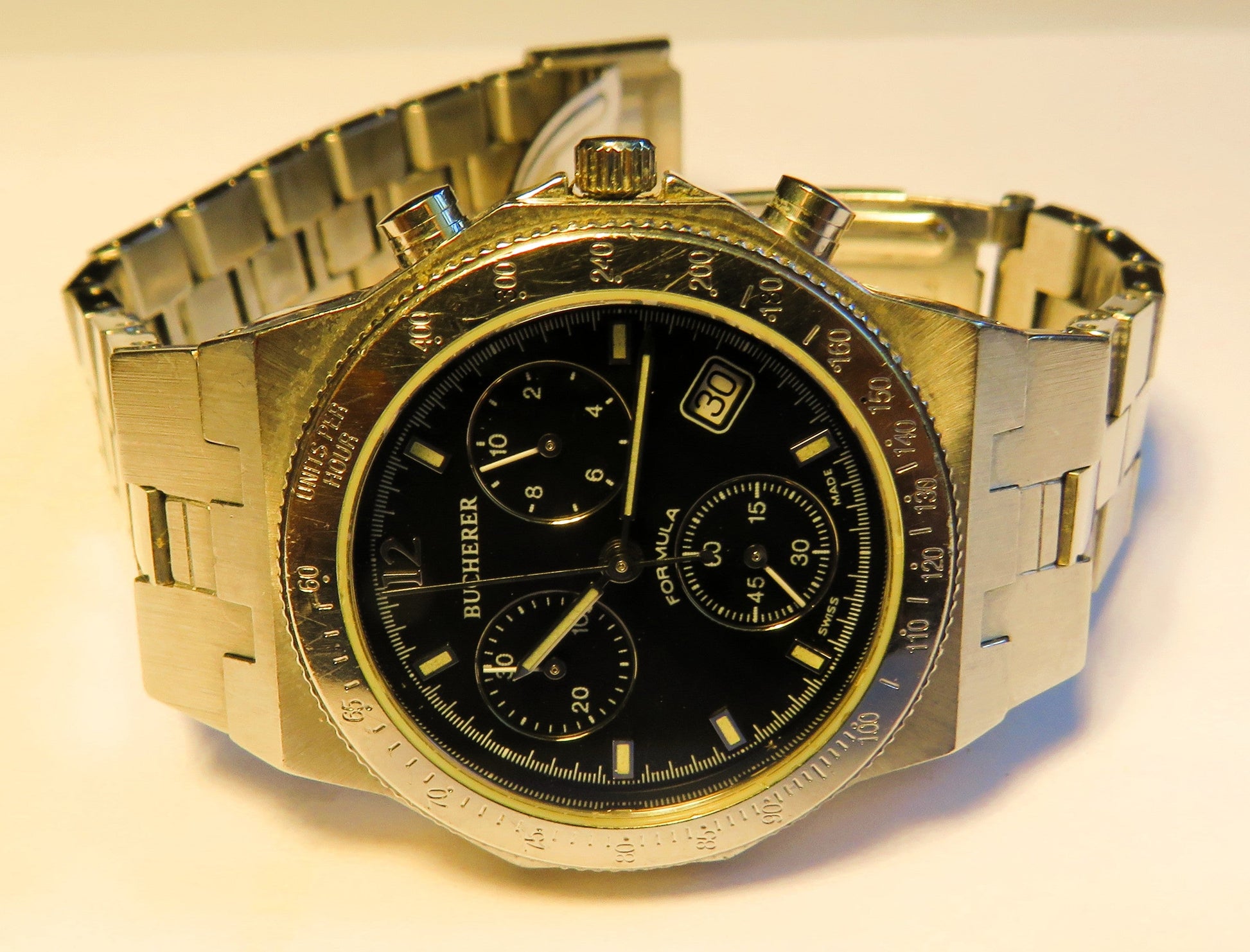 Bucherer Formula 2000 Luxus Sport Chronograph Quarz Herren / unisex ETA Werk - Sammler - Uhren