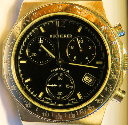Bucherer Formula 2000 Luxus Sport Chronograph Quarz Herren / unisex ETA Werk - Sammler - Uhren