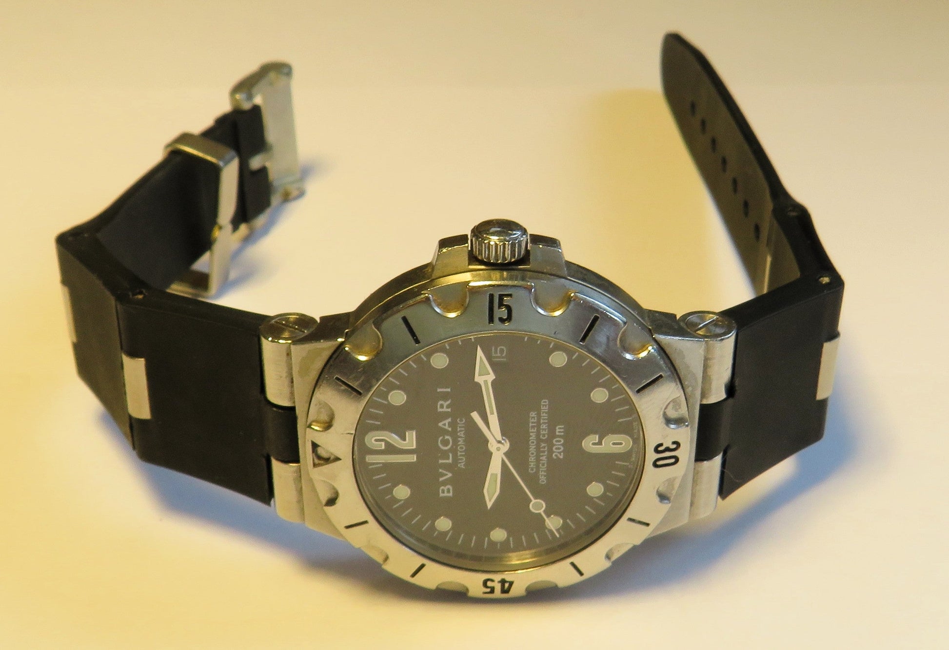 Bulgari Diagono Luxus Herren SD 38 S Automatik Chronometer Taucheruhr 200m - Sammler - Uhren