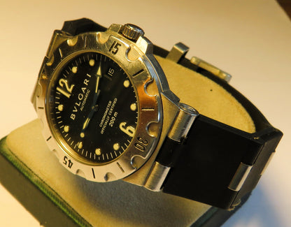 Bulgari Diagono Luxus Herren SD 38 S Automatik Chronometer Taucheruhr 200m - Sammler - Uhren