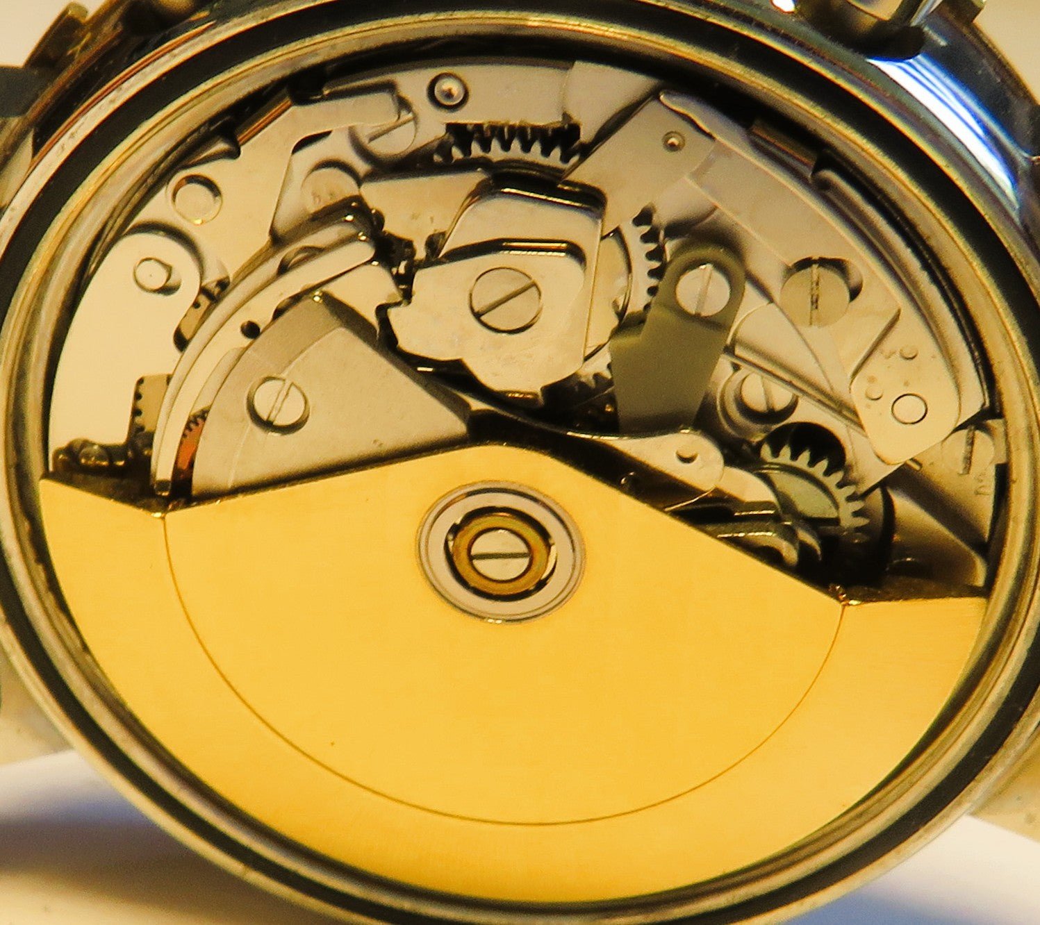 Bulova 4806 NOS Herren Chronorgraph Automatik Stahl Gold Day Date OVP - Sammler - Uhren