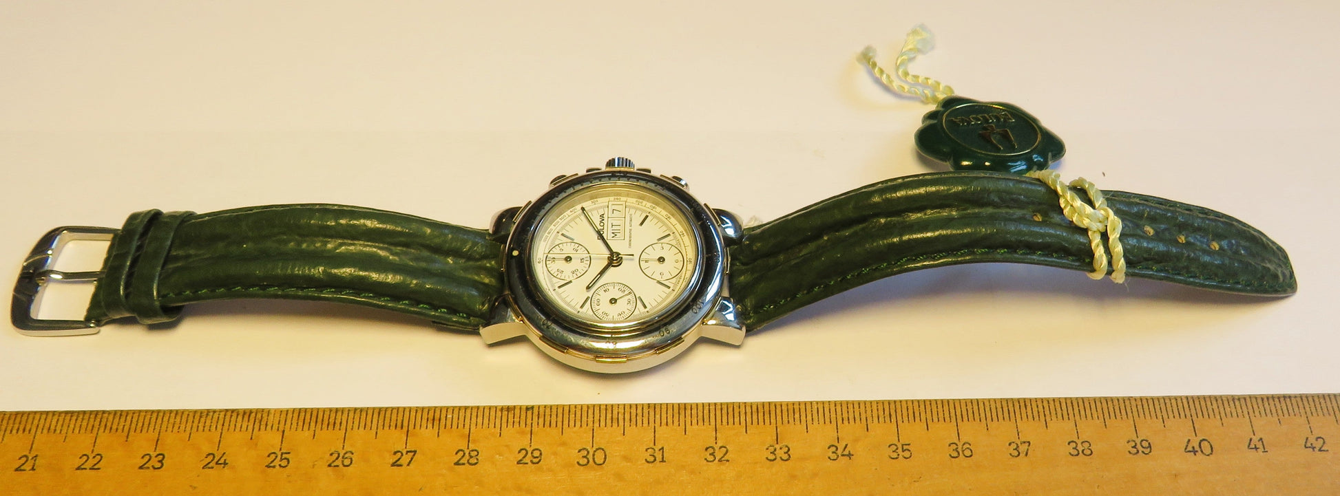 Bulova 4806 NOS Herren Chronorgraph Automatik Stahl Gold Day Date OVP - Sammler - Uhren