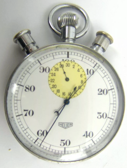 Heuer Biel Split-Seconds Chronograph Schaltnocken Rattrapante circa 1960 Chronograph Semikrograph