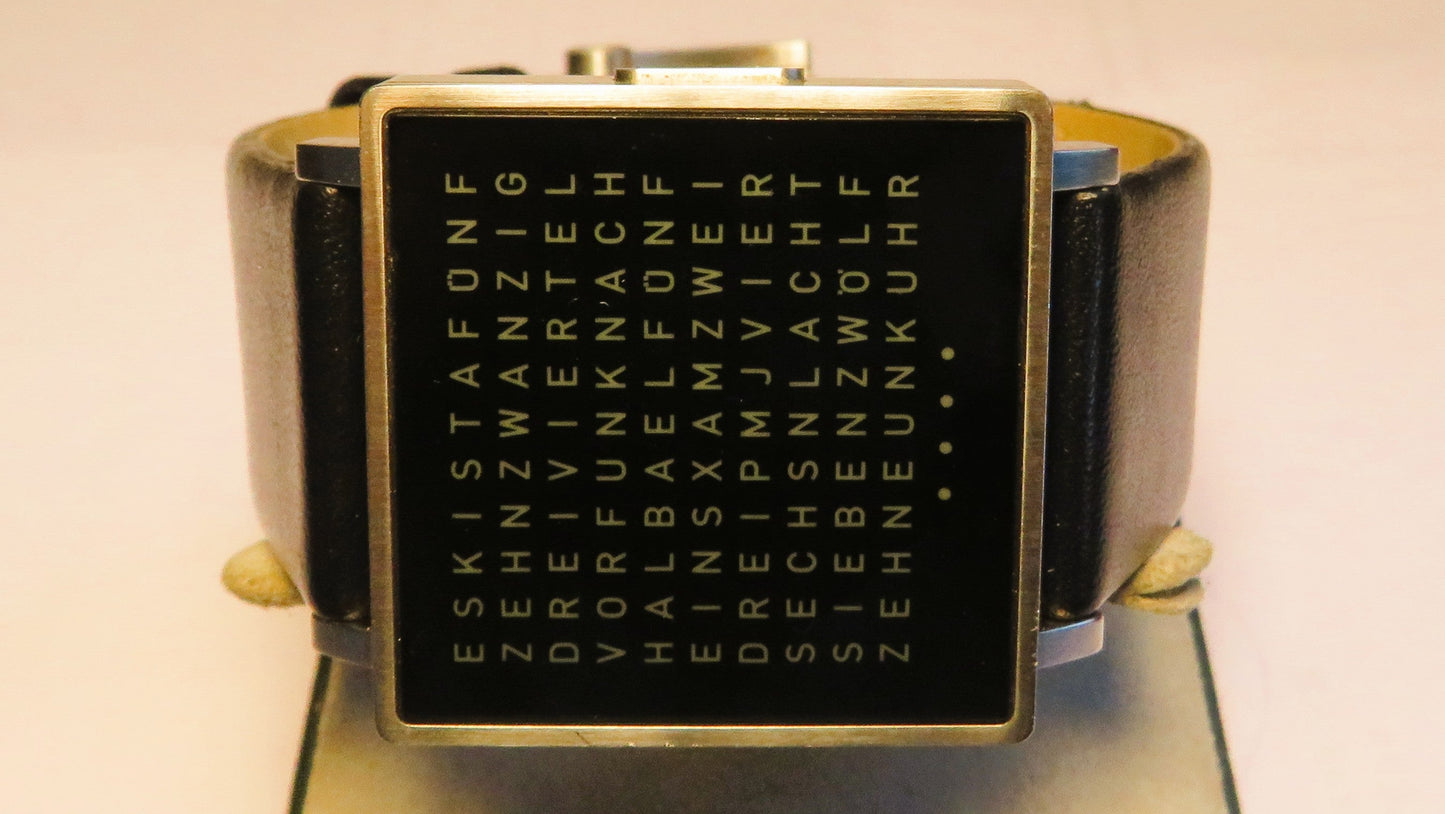 Clocktwo W 001 Armbanduhr Biegert & Funk - Uhr die Uhrzeit schreibt - Fullset! - Sammler - Uhren