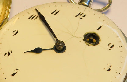 Coulin Jacques à Genève Spindel Taschenuhr Silber ca. 1795 - läuft - Sammler - Uhren