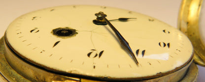 Coulin Jacques à Genève Spindel Taschenuhr Silber ca. 1795 - läuft - Sammler - Uhren