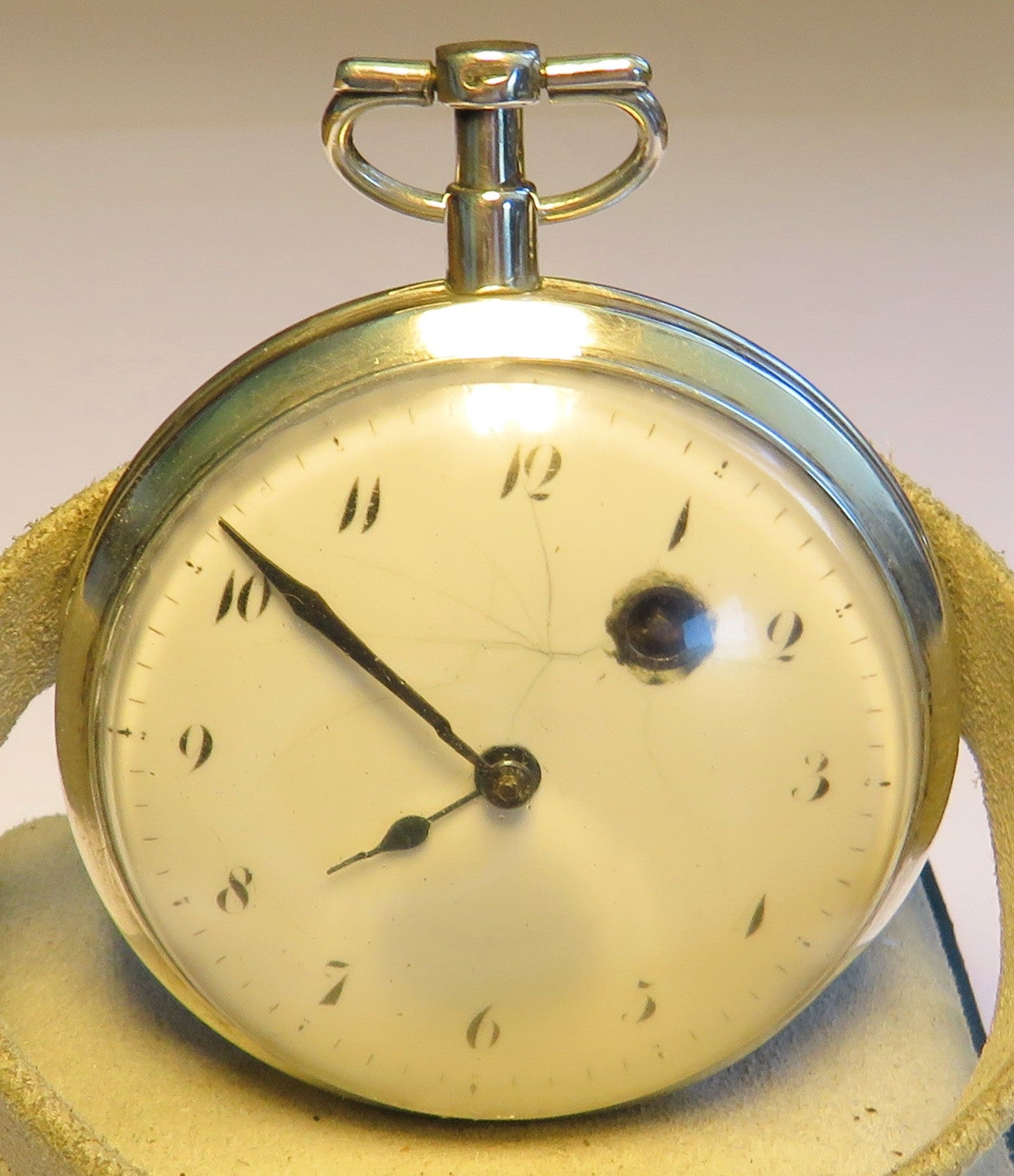 Coulin Jacques à Genève Spindel Taschenuhr Silber ca. 1795 - läuft - Sammler - Uhren