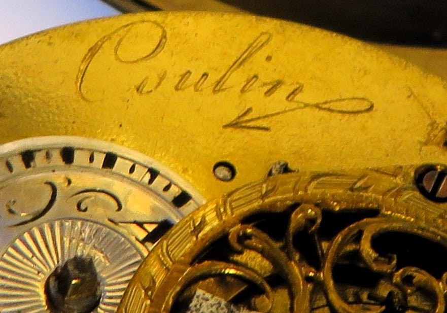 Coulin Jacques à Genève Spindel Taschenuhr Silber ca. 1795 - läuft - Sammler - Uhren