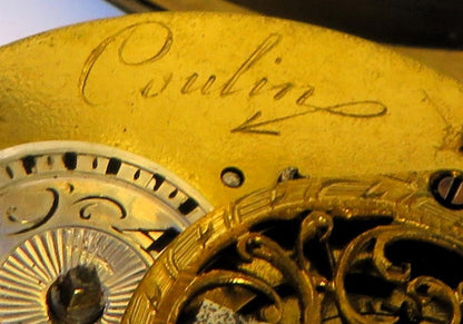 Coulin Jacques à Genève Spindel Taschenuhr Silber ca. 1795 - läuft - Sammler - Uhren