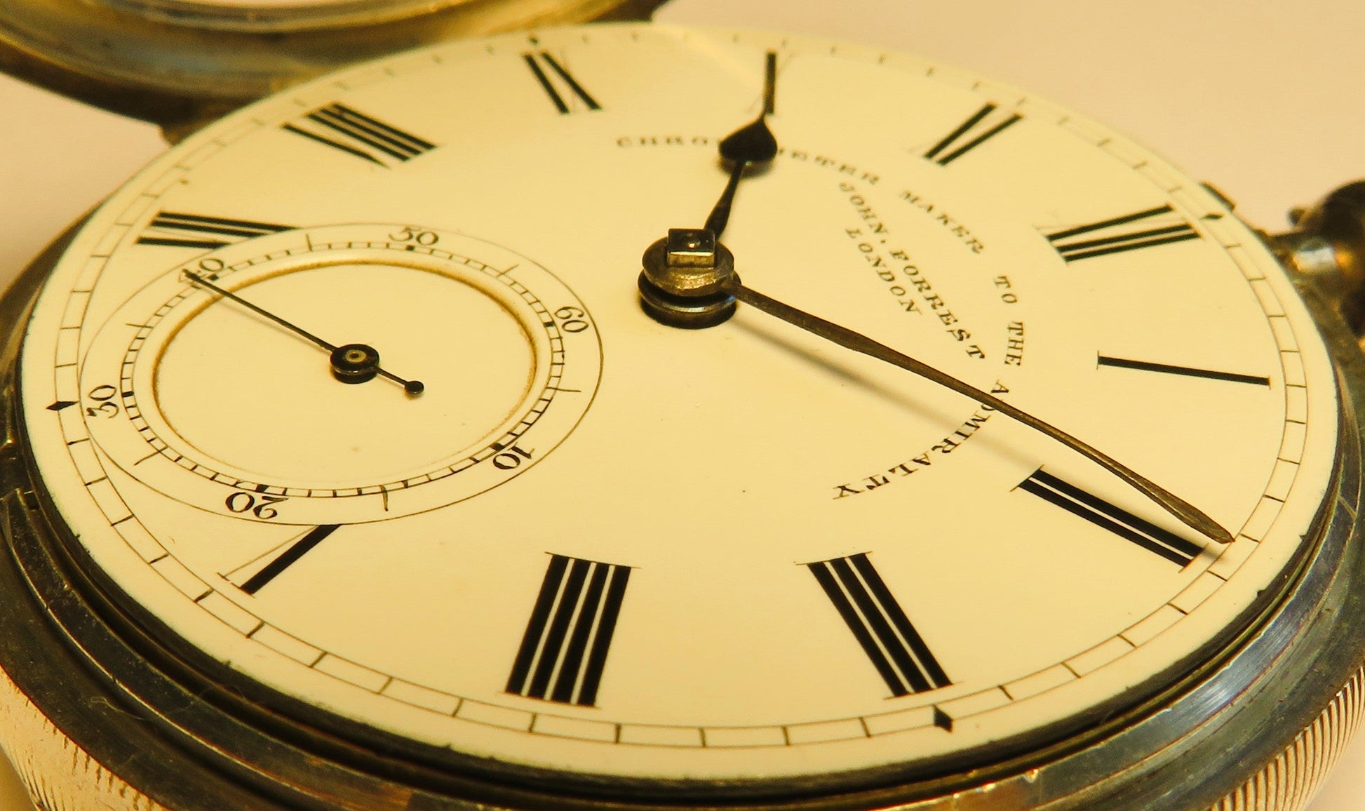 Deckuhr Marine Chronometer John Forrest London 925 Sterling Britsh Navy 1897 - Sammler - Uhren