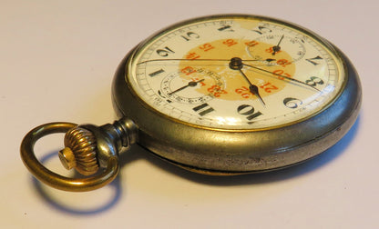 Deckuhr Militär Artillerie Chronograph 1. Weltkrieg WK1 vermutl. Le Phare 1918 - Sammler-Uhren