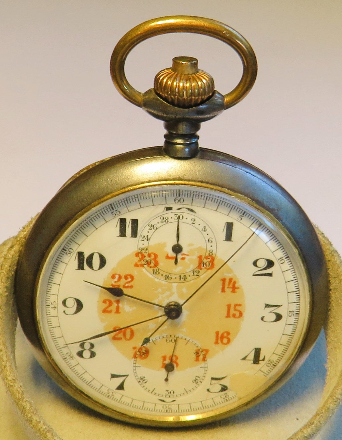 Deckuhr Militär Artillerie Chronograph 1. Weltkrieg WK1 vermutl. Le Phare 1918 - Sammler-Uhren
