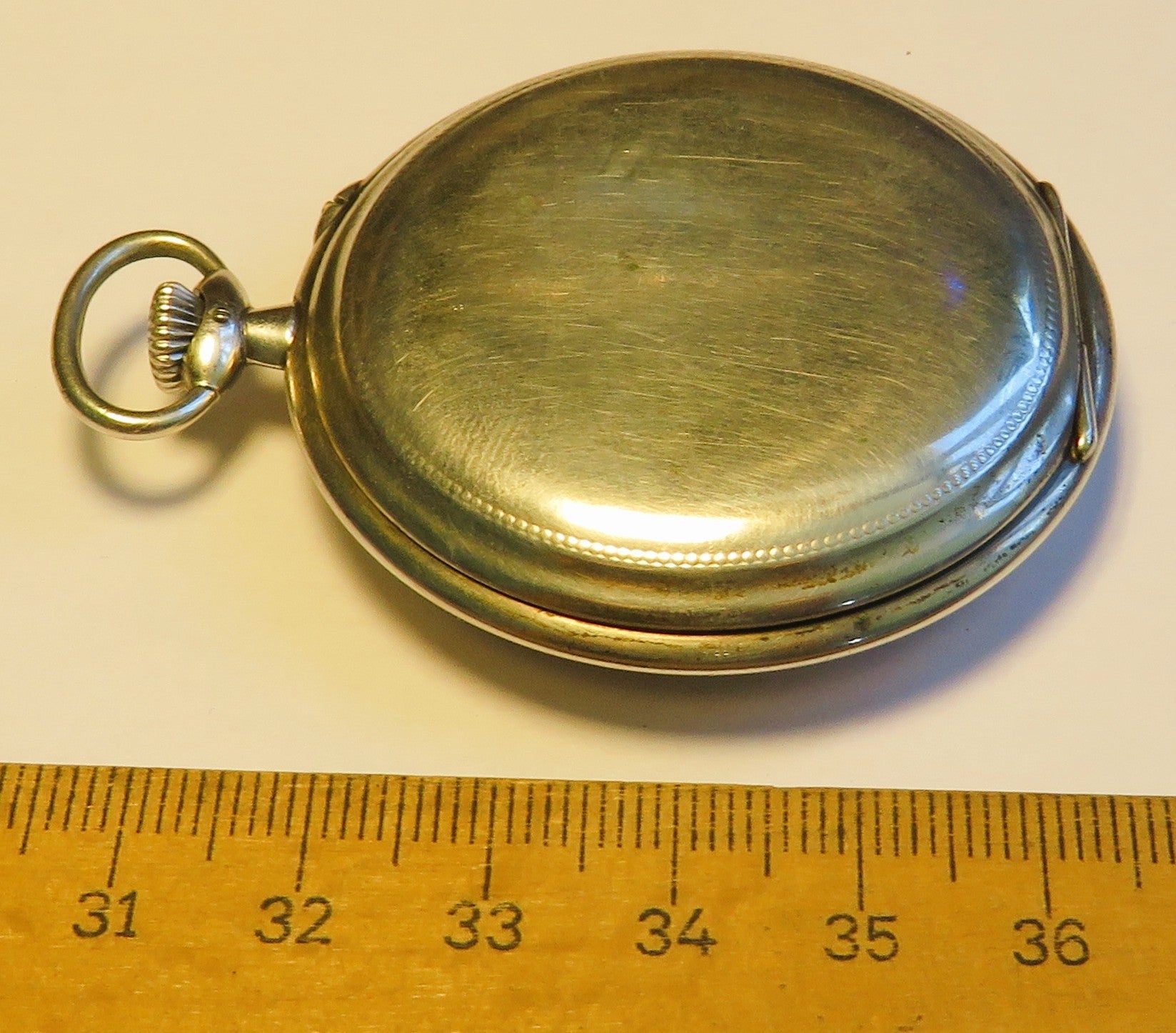 Deutschen Präzisionsuhr Original Glashütte Taschenuhr 0,800 Silber Schwanenhals - Sammler - Uhren