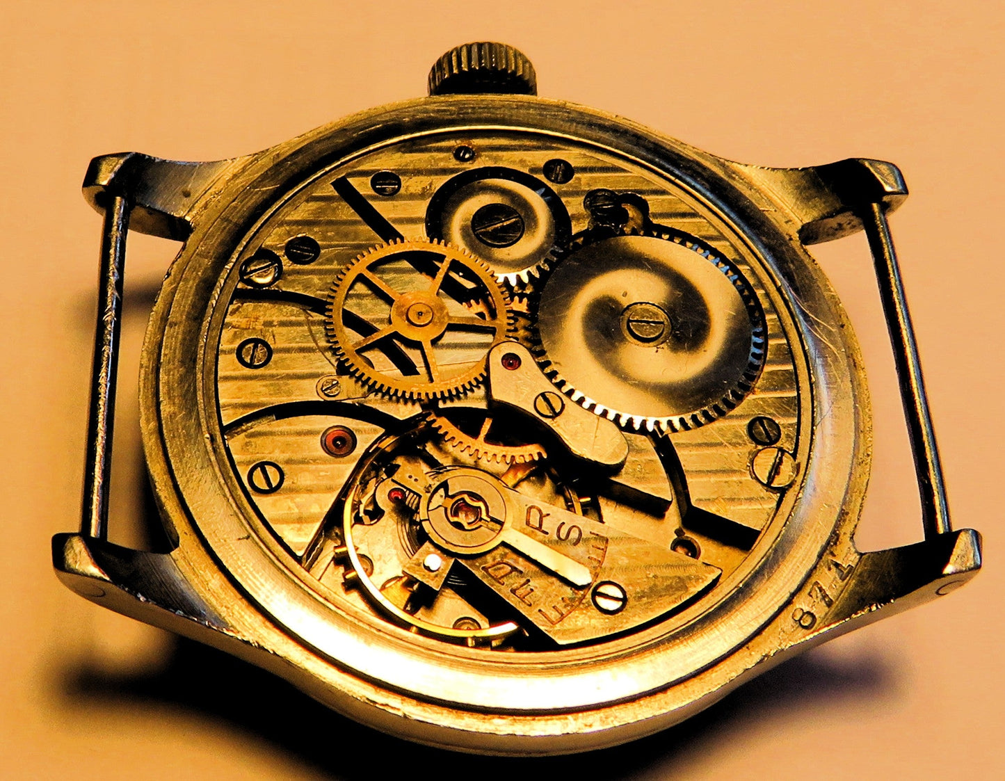 Domino frühe Pfeilindex Fliegeruhr Pilot Watch Reichsluftwaffe 1930 WK2 läuft - Sammler - Uhren