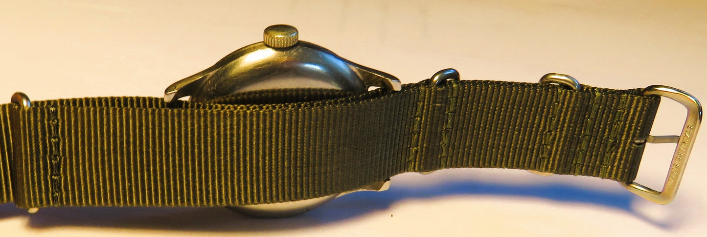 Domino frühe Pfeilindex Fliegeruhr Pilot Watch Reichsluftwaffe 1930 WK2 läuft - Sammler - Uhren