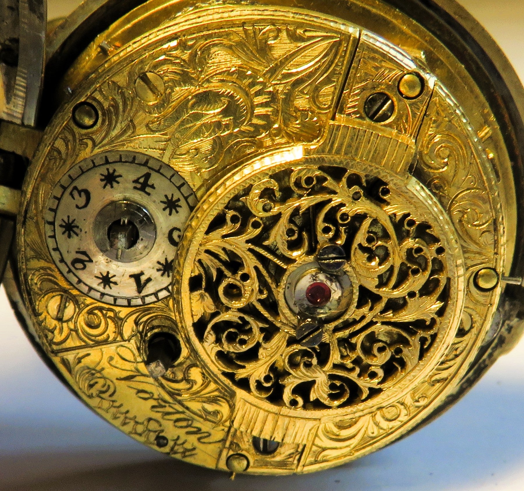 Eardly Norton London Spindeltschenuhr ca. 1775 englischer Hofuhrmacher - Sammler - Uhren