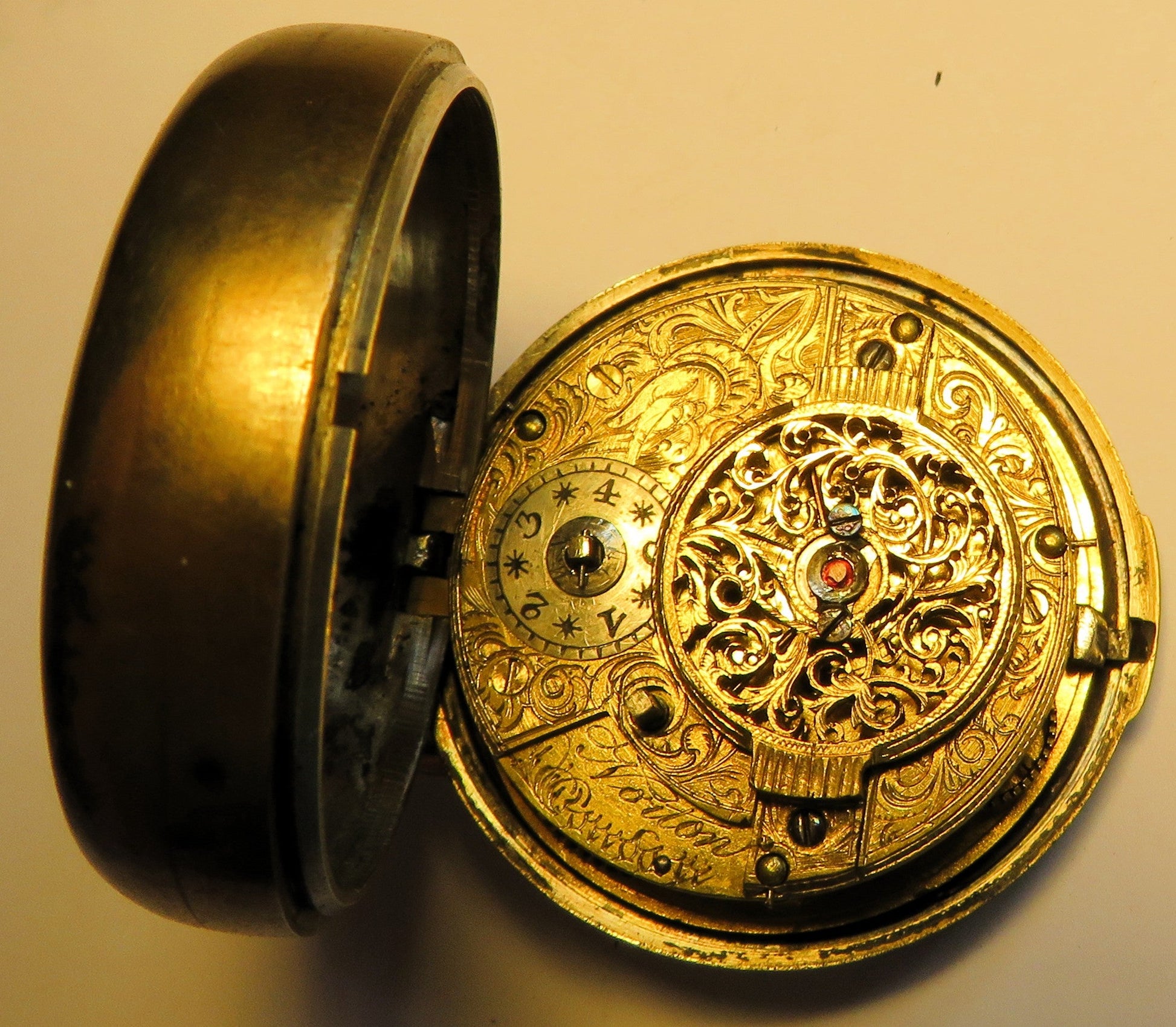 Eardly Norton London Spindeltschenuhr ca. 1775 englischer Hofuhrmacher - Sammler - Uhren