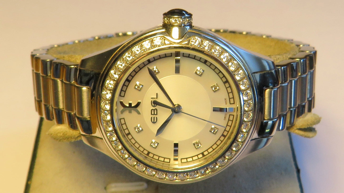 Ebel Onde Diamond Ref. A 316 773 Luxus Diamant Herren / Unisex Armbanduhr Quarz - Sammler - Uhren