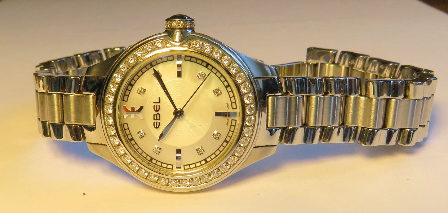 Ebel Onde Diamond Ref. A 316 773 Luxus Diamant Herren / Unisex Armbanduhr Quarz - Sammler - Uhren