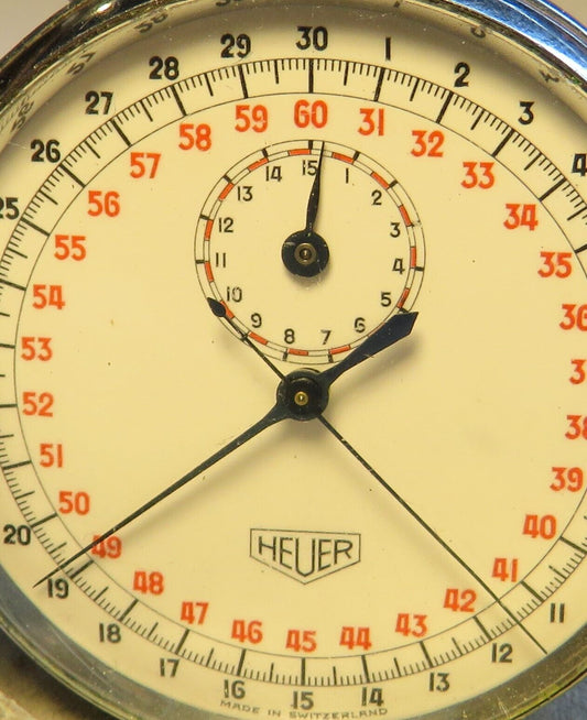 Ed Heuer Biel Stoppuhr Schaltnocken Rattrapante pre TAG ca. 1960 Chronograph - Sammler - Uhren