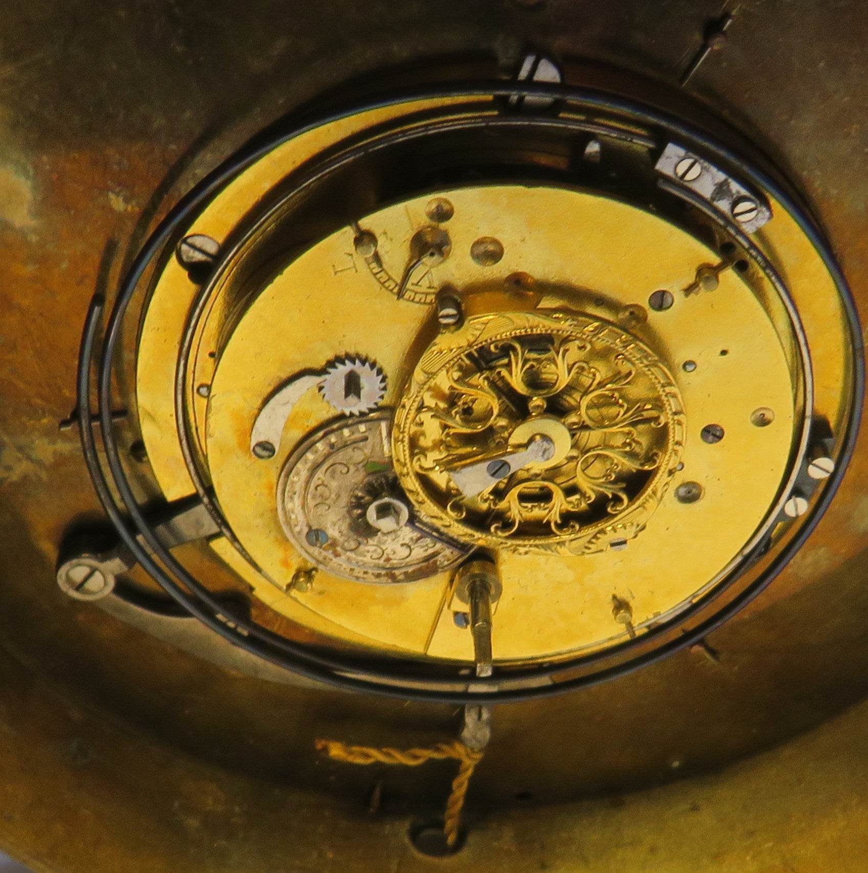 Englische 13cm antike Kutscheruhr Repitition Datum ca. 1760 - Restaurationsobjekt - Sammler - Uhren