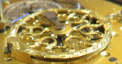 Englische 13cm antike Kutscheruhr Repitition Datum ca. 1760 - Restaurationsobjekt - Sammler - Uhren