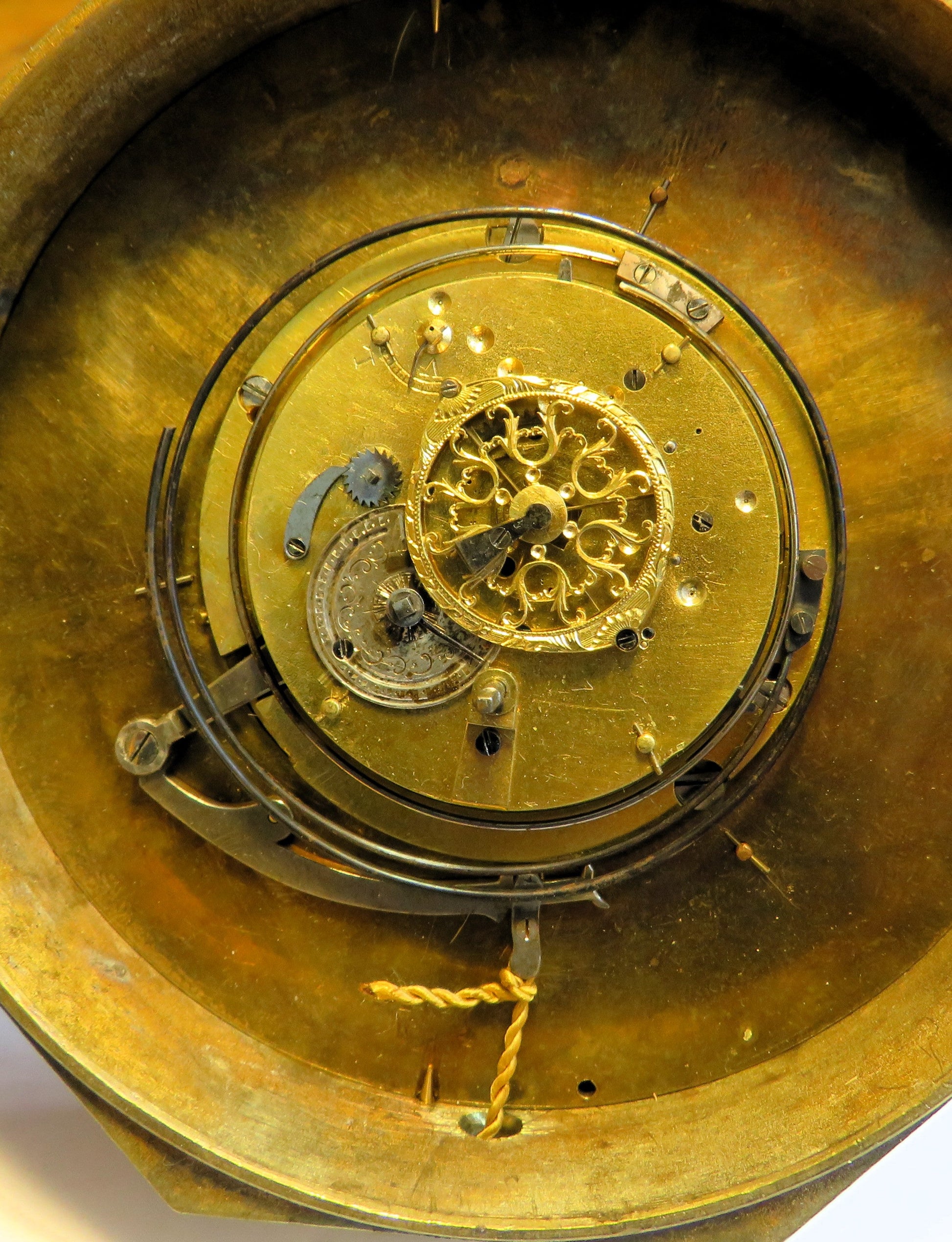 Englische 13cm antike Kutscheruhr Repitition Datum ca. 1760 - Restaurationsobjekt - Sammler - Uhren