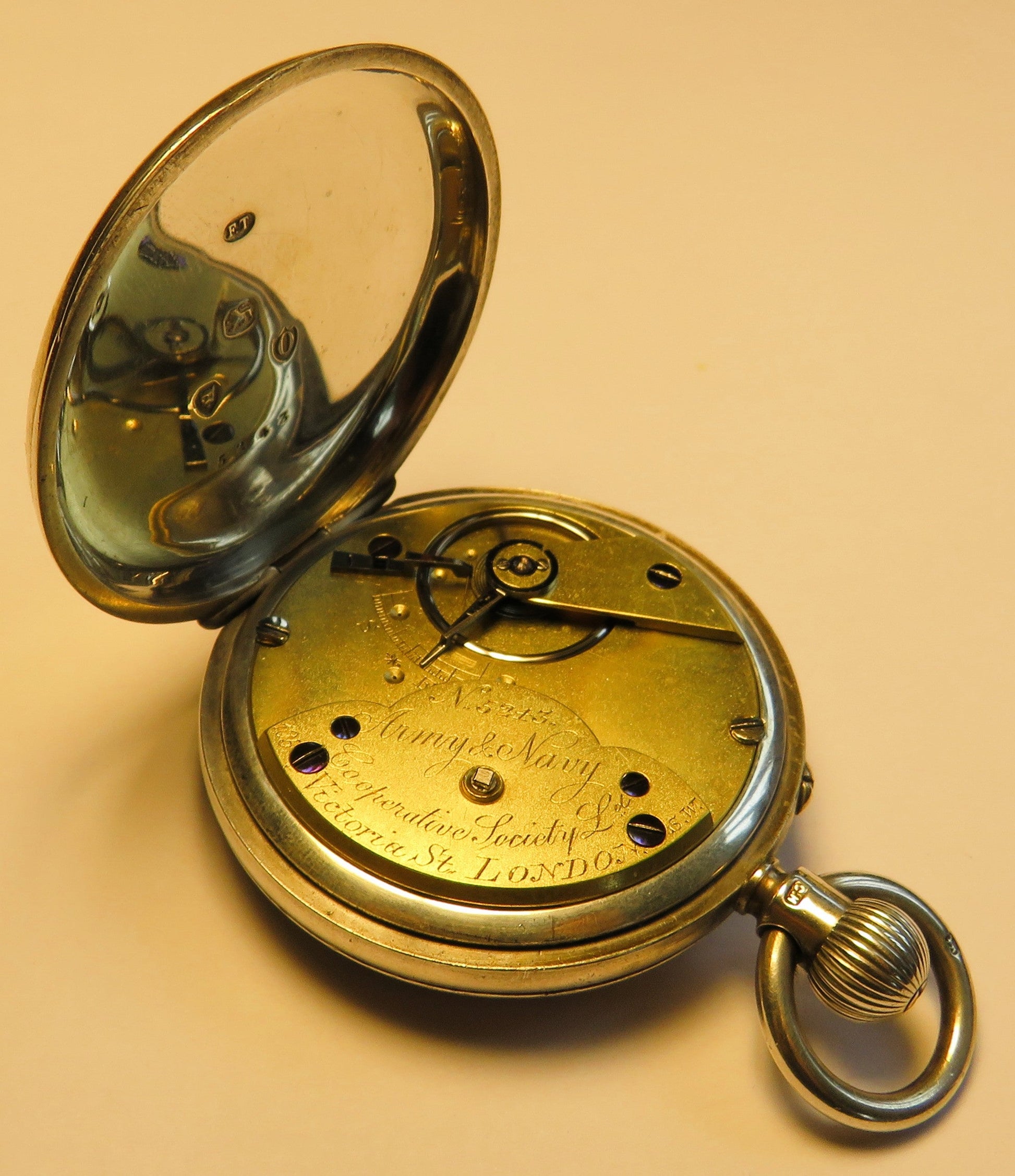 Englische militärische B - Uhr Beobachtungsuhr "Army & Navy" London ca. 1879 - Sammler - Uhren