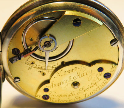 Englische militärische B - Uhr Beobachtungsuhr "Army & Navy" London ca. 1879 - Sammler - Uhren