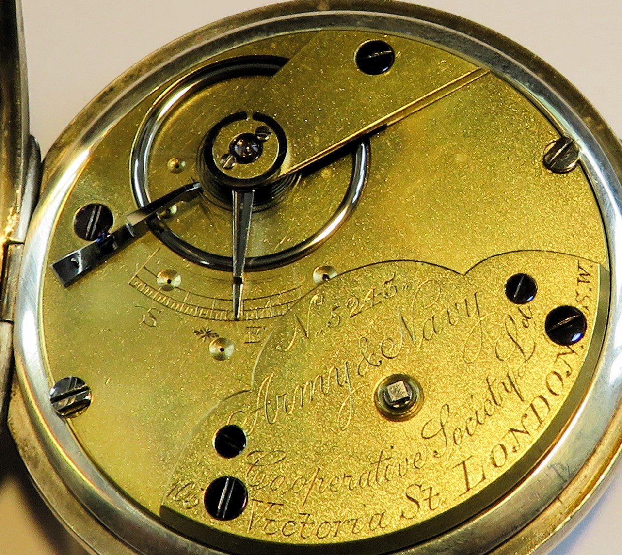 Englische militärische B - Uhr Beobachtungsuhr "Army & Navy" London ca. 1879 - Sammler - Uhren