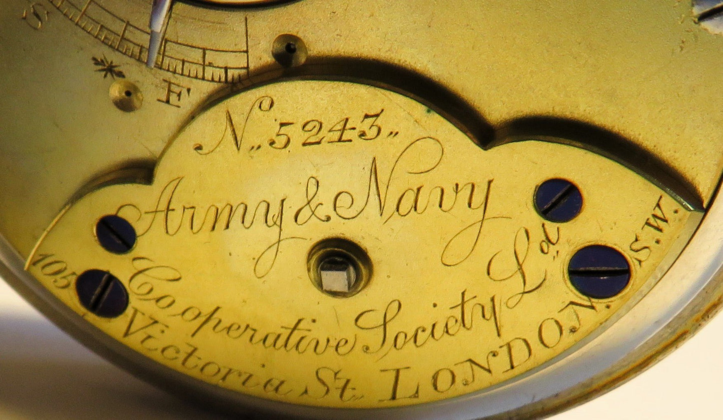 Englische militärische B - Uhr Beobachtungsuhr "Army & Navy" London ca. 1879 - Sammler - Uhren