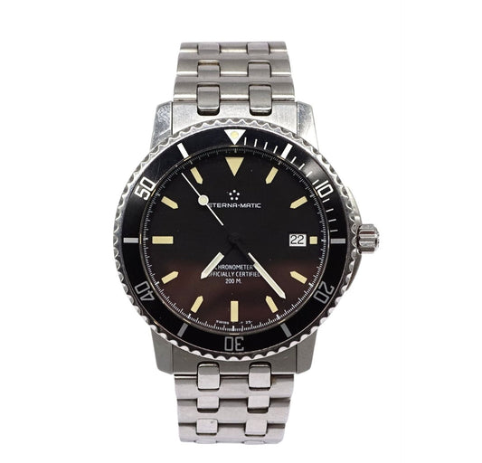 Eternamatic Kontiki Chronometer Taucheruhr Herren Armbanduhr Automatik 200m 1970 - Sammler - Uhren