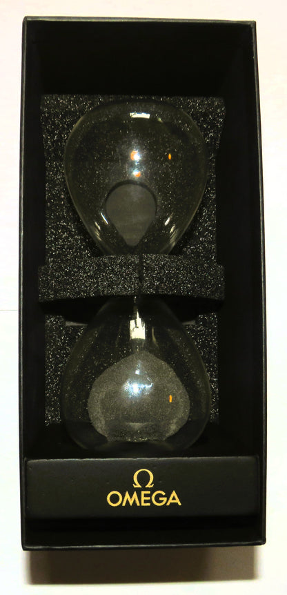 Exclusive Stand Sanduhr orig. Omega Design Deko Werbegeschenkt 14cm in Originalverpackung - Sammler - Uhren