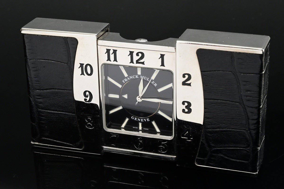 Franck Muller Ermeto seltene Luxus Reise Wecker Tisch Schiebe Uhr Fullset OVP - Sammler-Uhren